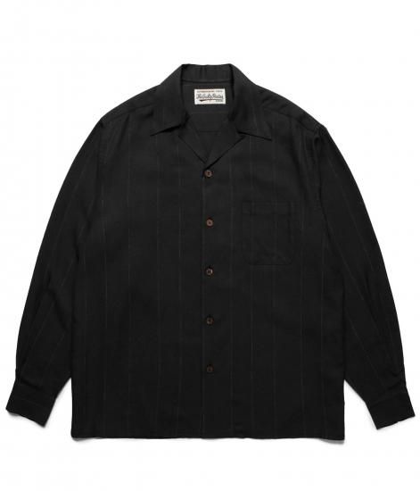 WACKO MARIA KASURI OPEN COLLAR SHIRT L/S