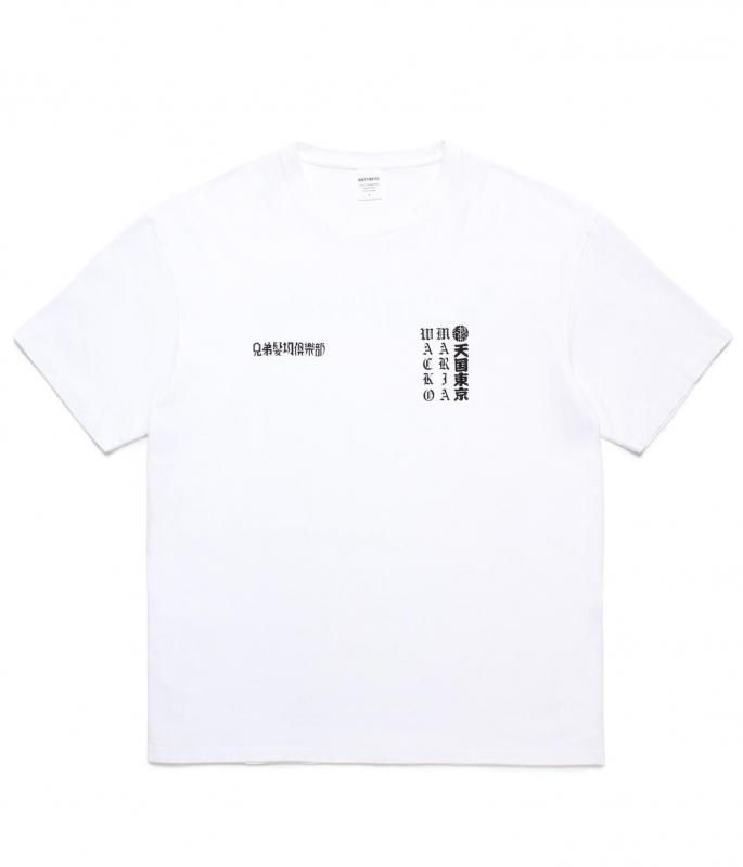 wackomaria mr.brothers cut club tee白25ss WACKO MARIA 正規代理店 MR.BROTHERS CUT CLUB WASHED HEAVY