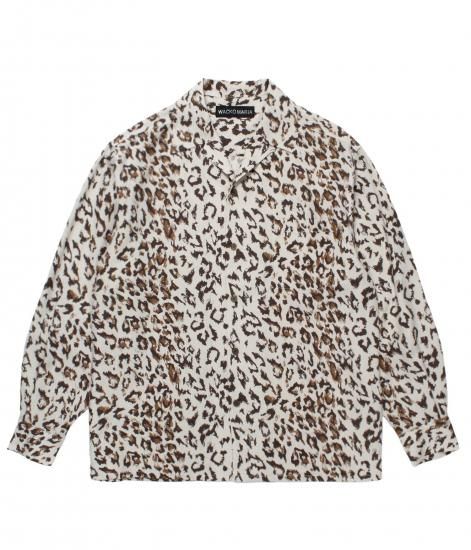 WACKO MARIA LEOPARD OPEN COLLAR SHIRT