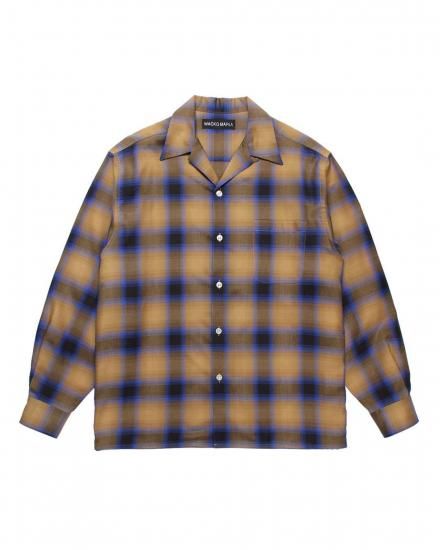 WACKO MARIA / OMBRE CHECK OPEN COLLAR SHIRT L/S ( TYPE-2 )