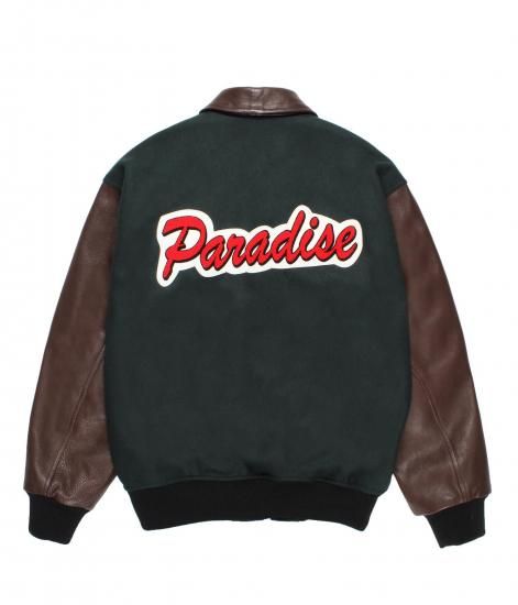 WACKO MARIA LEATHER VARSITY JACKET