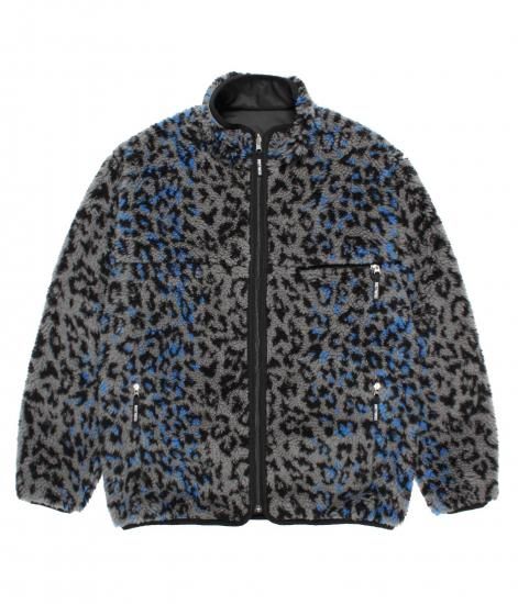 WACKO MARIA REVERSIBLE LEOPARD BOA FLEECE JACKET