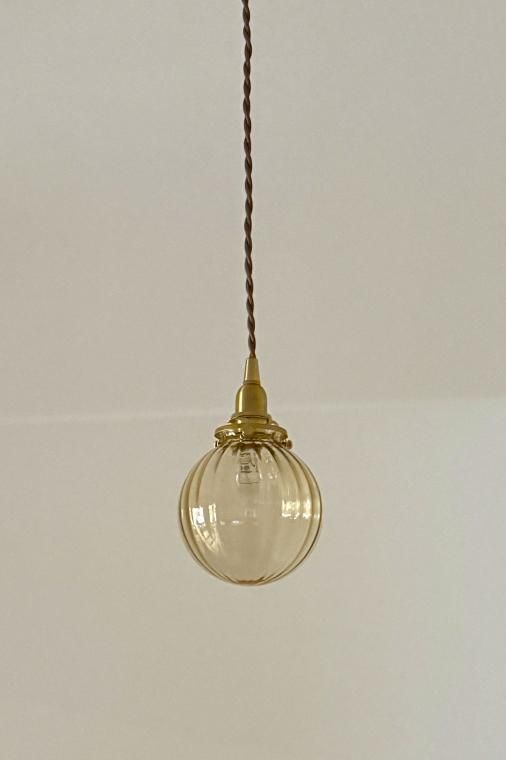 Glass Shade rib amber