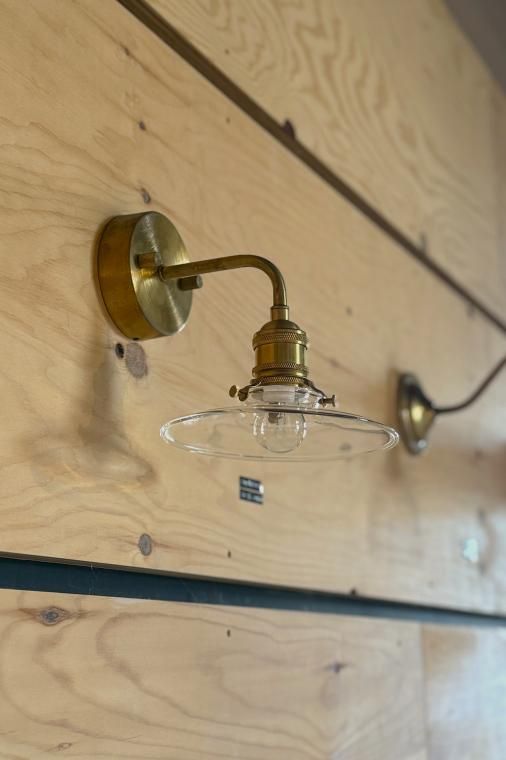 simple entrance light brass - glassshade SET