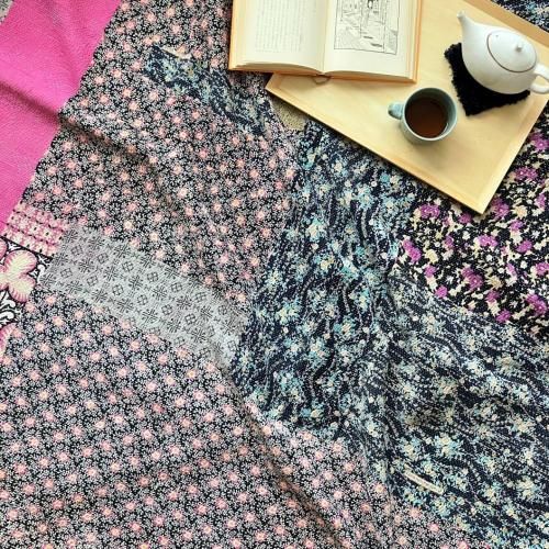 Vintage Kantha Quilt<br>  Little Flowers 