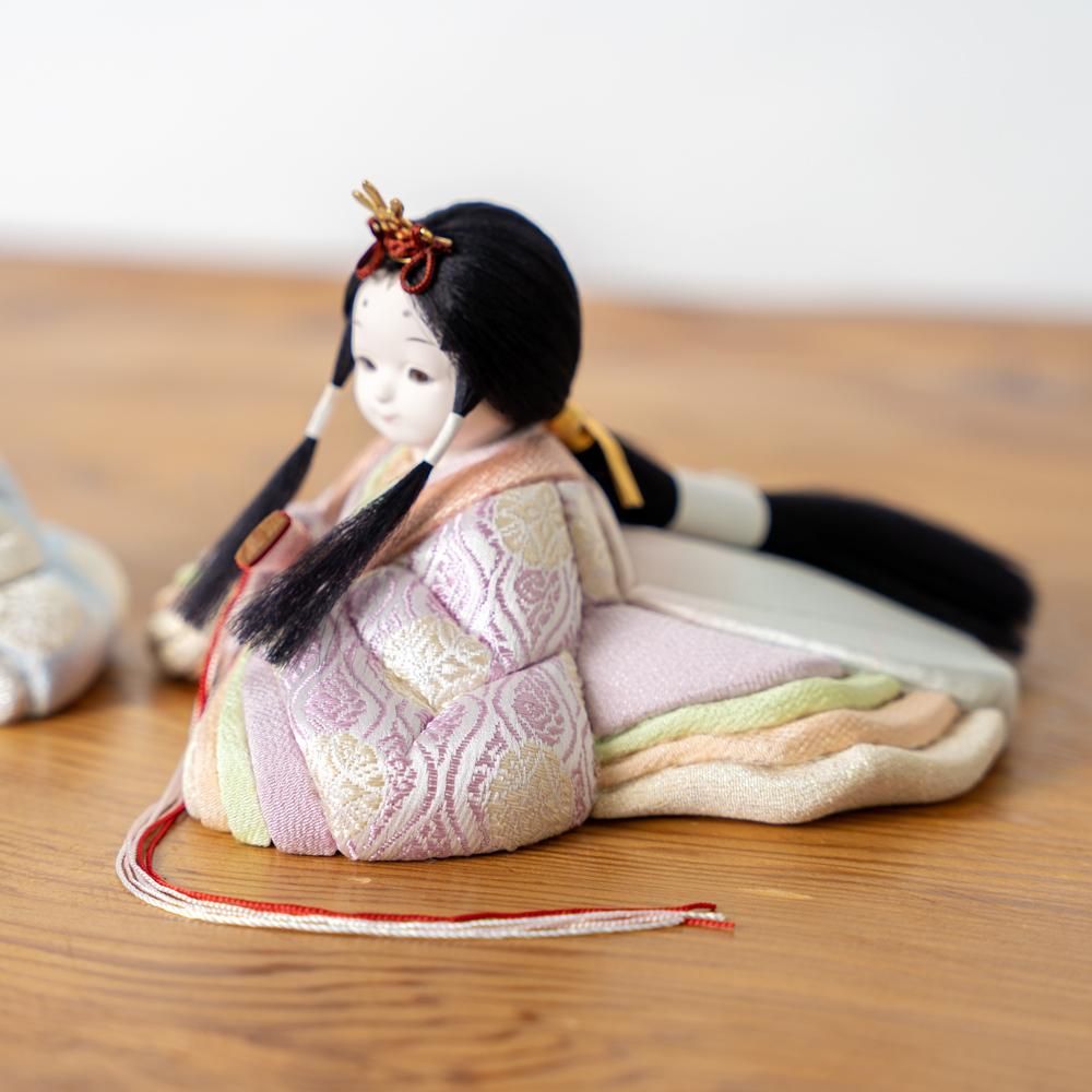 木目込み雛人形　親王飾り　ハンドメイド 雛人形 親王飾り】縫nui /木目込み親王飾りセット