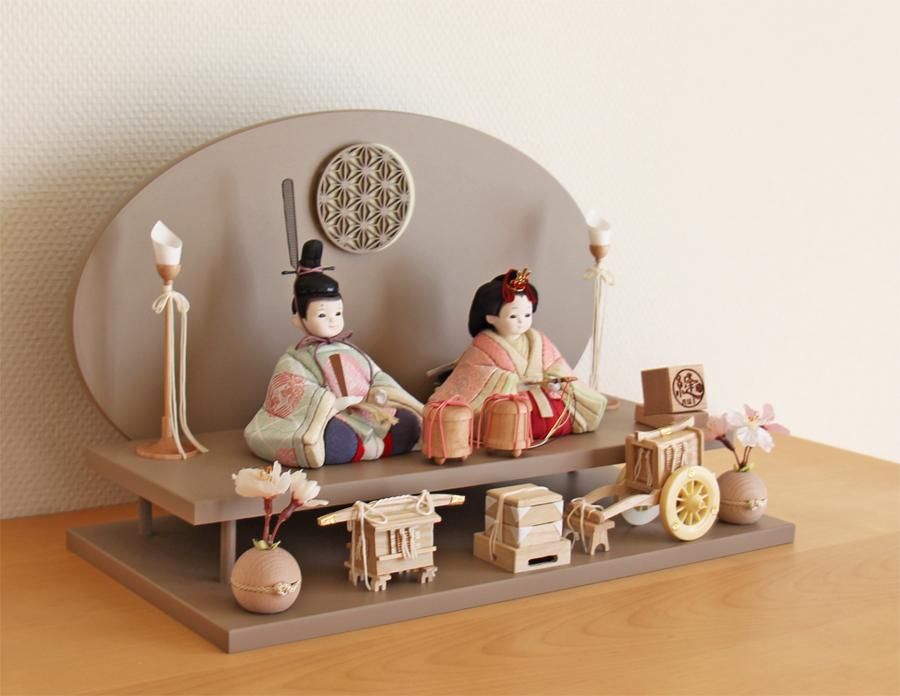 木目込　ひな人形セット親王揃 雛人形 親王飾り】縫nui /木目込み親王飾りセット