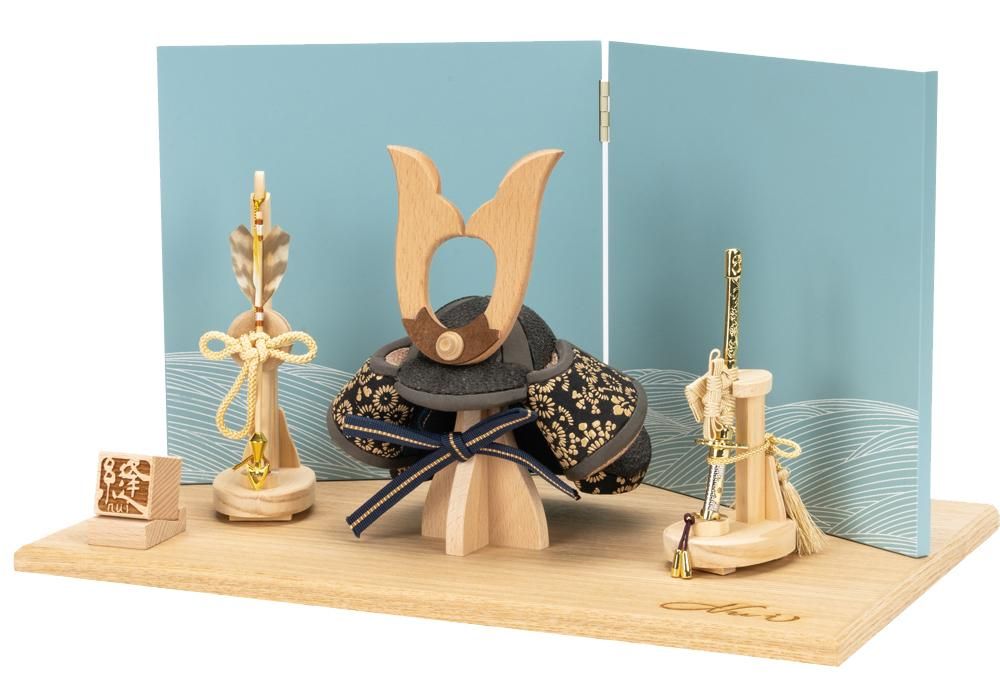 五月人形 草木染兜】縫nui /木目込兜飾り (草木染）セット