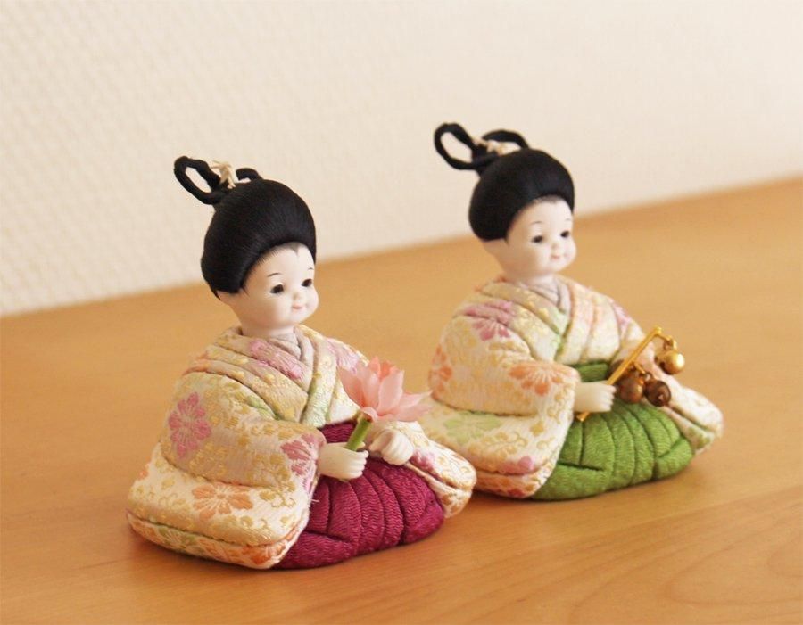 木目込み　雛人形　祭遊 人形の久月 雛人形 木目込 平安三賢女付 雛の詩 4HR-M51-Z ご