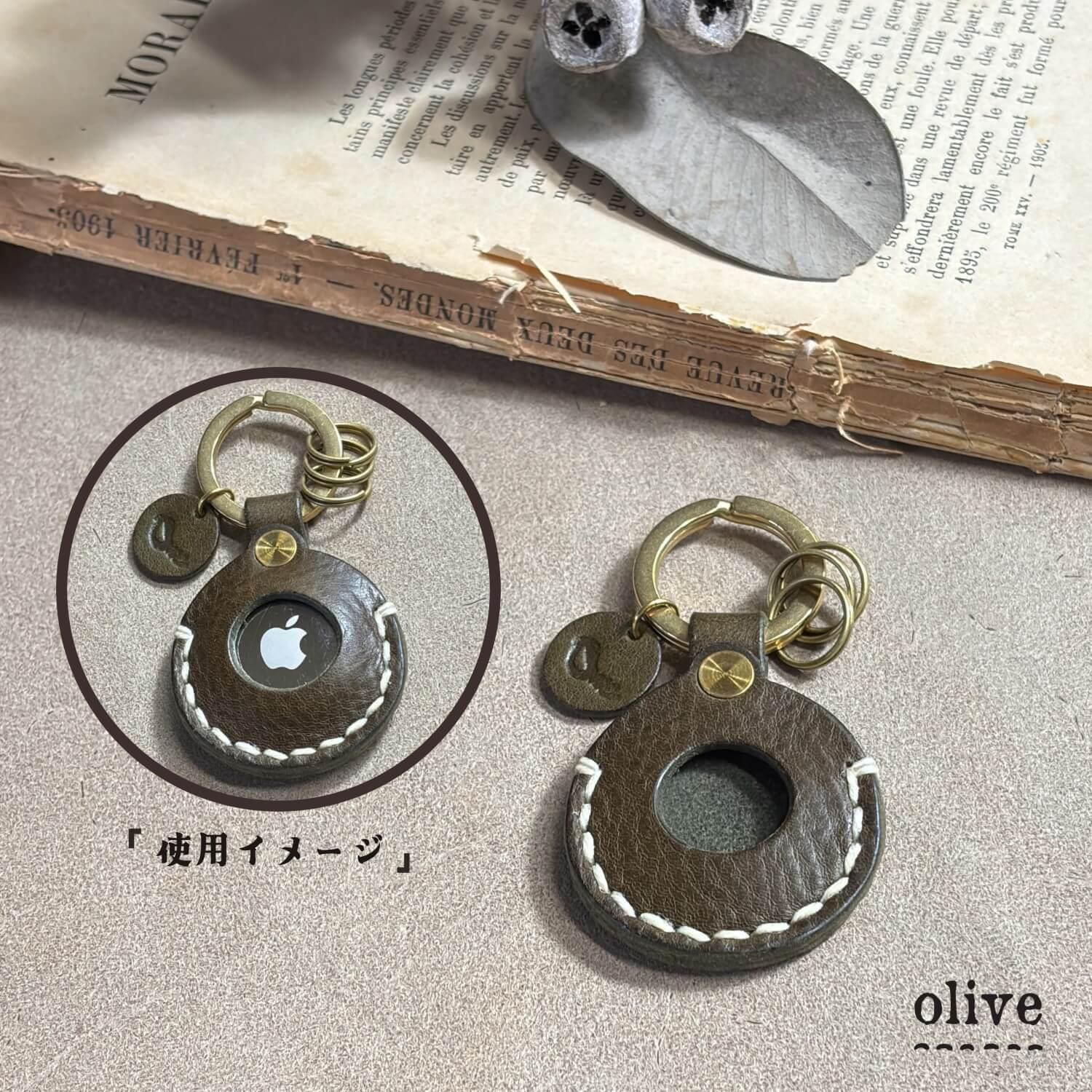 AirTag Keyring  olive ꡼