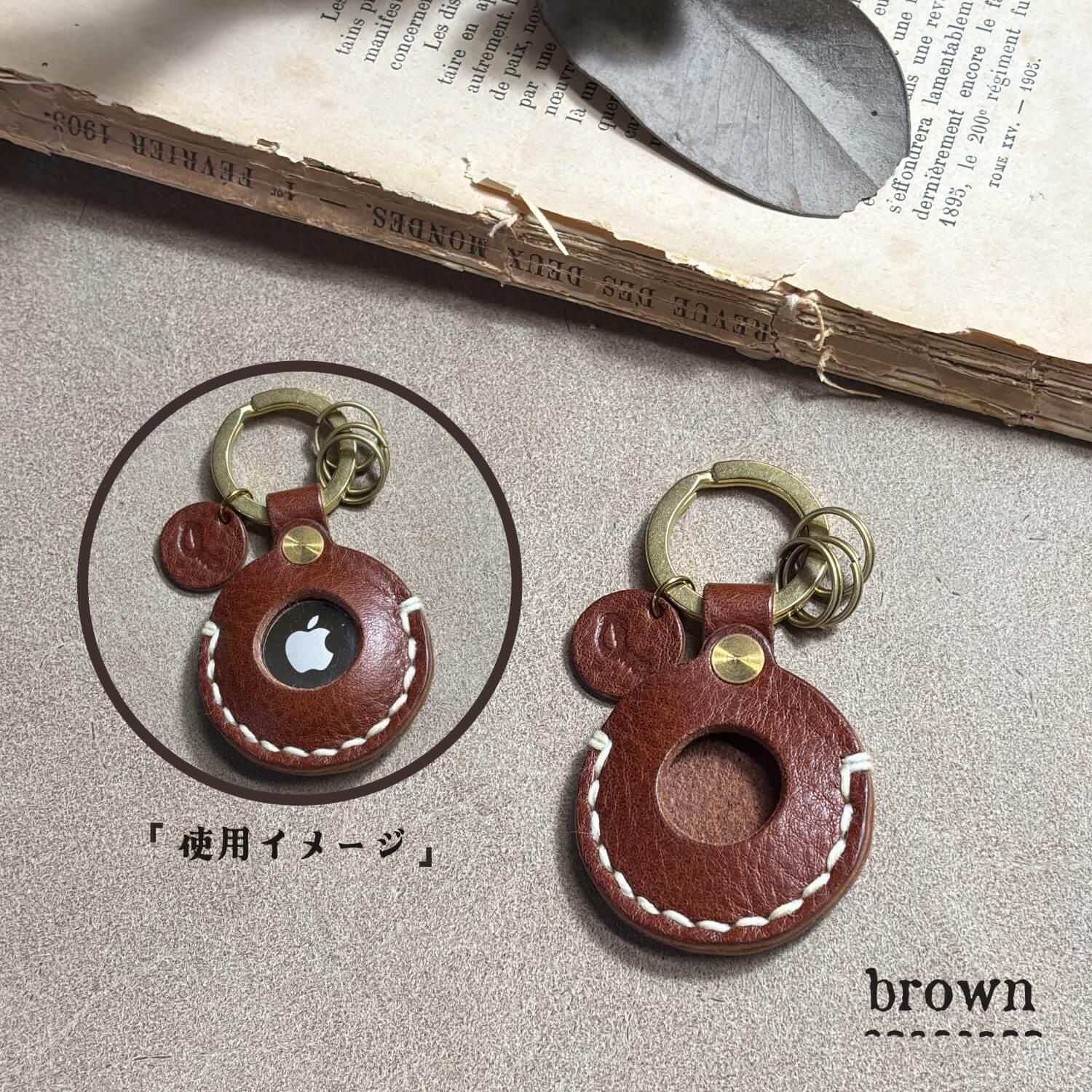 AirTag Keyring  brown ֥饦