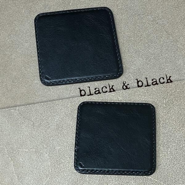 square coaster - one｜handiworks Leather - 革小物のお店 -