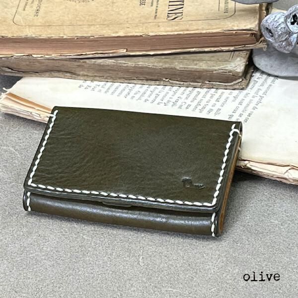 カードケース・名刺入れ vunque Perfec Button Up Folded Half Wallet Silver m1037_1143 楽天市場】ネームカードケース 本革 革 カードケース 名刺ケース