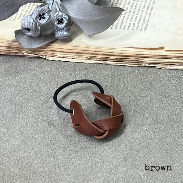 braid hair band - one｜handiworks Leather - 革小物のお店 -