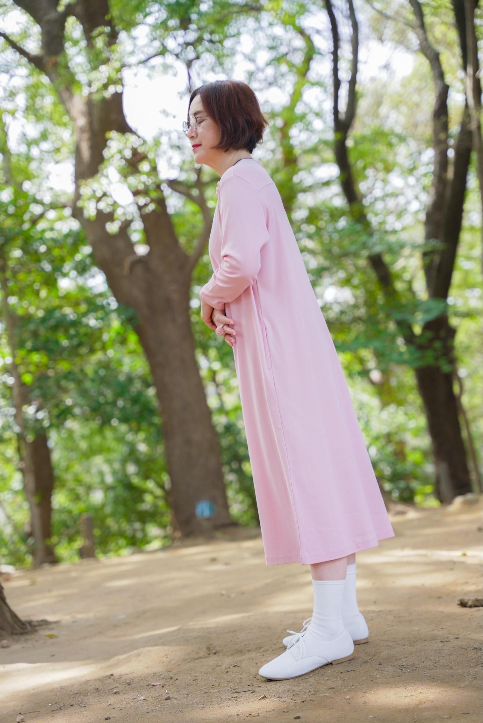 STRETCH COTTON ONEPIECE PINK - EIKOFUL STRETCH COTTON ONEPIECE PINK - EIKOFUL