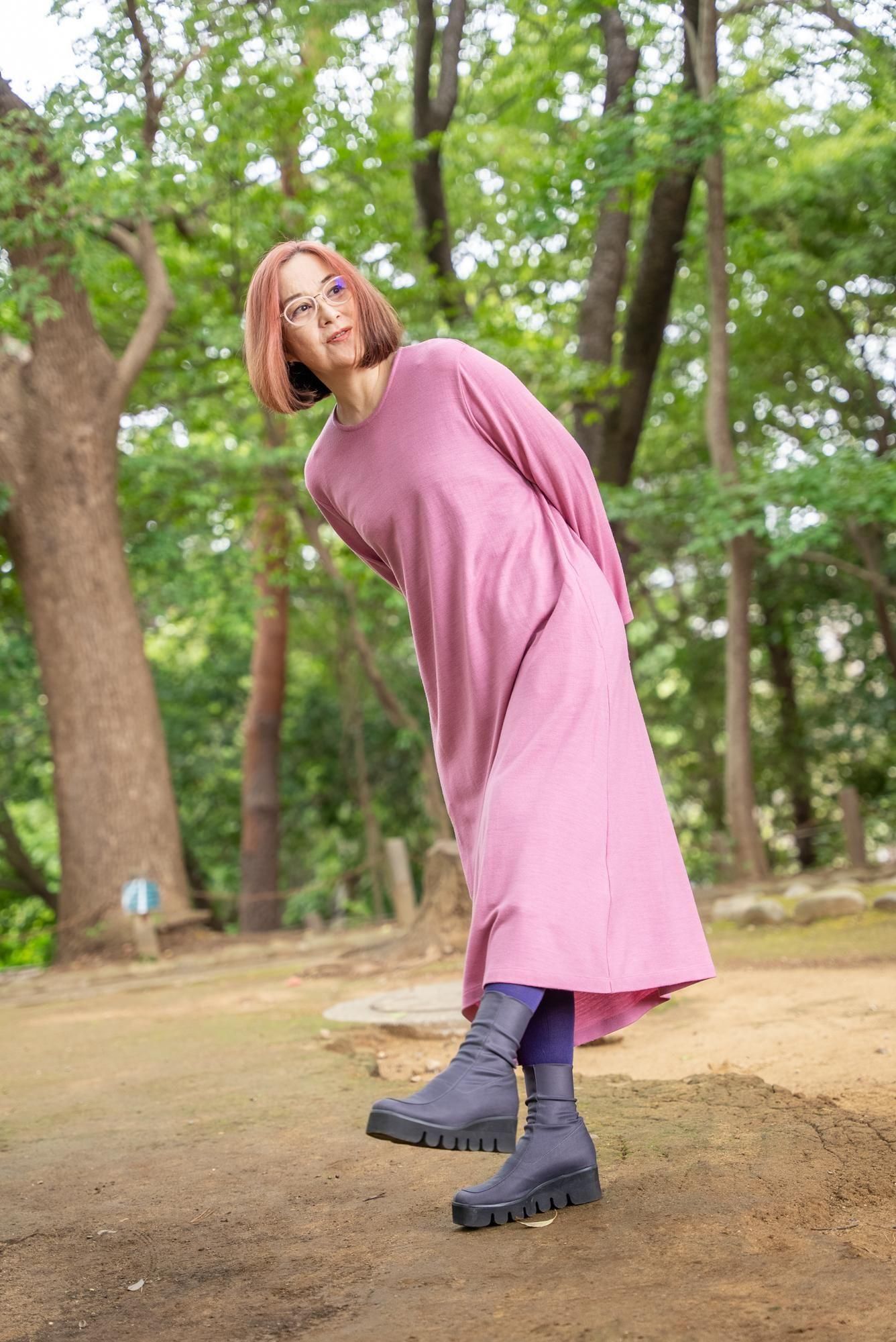 ウール100 ワンピース ピンク - EIKOFUL ウール100 ワンピース ピンク - EIKOFUL