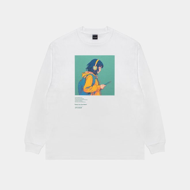 APPLEBUM"HEADPHONE GIRL" L/S T-SHIRT