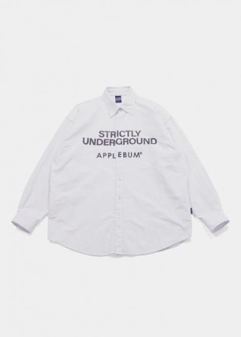 <img class='new_mark_img1' src='https://img.shop-pro.jp/img/new/icons15.gif' style='border:none;display:inline;margin:0px;padding:0px;width:auto;' />APPLEBUMPRINT OX BD SHIRT WHITE