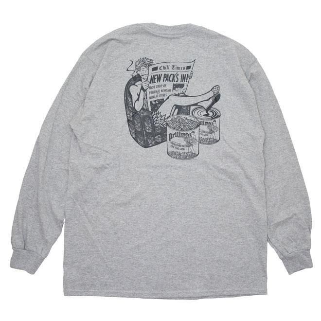 <img class='new_mark_img1' src='https://img.shop-pro.jp/img/new/icons15.gif' style='border:none;display:inline;margin:0px;padding:0px;width:auto;' />PrillmalCHILL DAT OG !!! L/S T-SHIRTS GREY