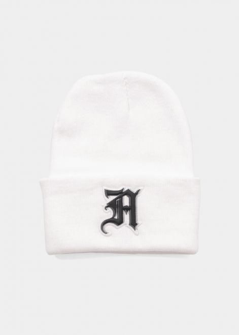 <img class='new_mark_img1' src='https://img.shop-pro.jp/img/new/icons15.gif' style='border:none;display:inline;margin:0px;padding:0px;width:auto;' />APPLEBUM"A" KNIT CAP WHITE