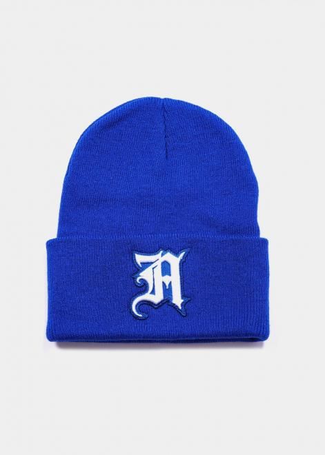 <img class='new_mark_img1' src='https://img.shop-pro.jp/img/new/icons15.gif' style='border:none;display:inline;margin:0px;padding:0px;width:auto;' />APPLEBUM"A" KNIT CAP BLUE