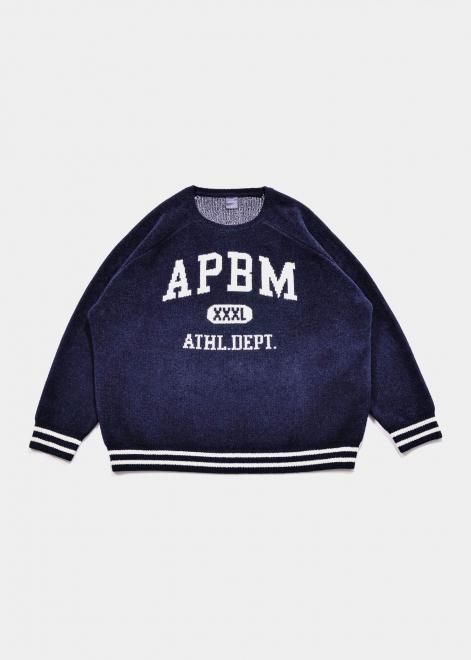 <img class='new_mark_img1' src='https://img.shop-pro.jp/img/new/icons15.gif' style='border:none;display:inline;margin:0px;padding:0px;width:auto;' />APPLEBUM"APBM" MALL KNIT SWEATER NAVY