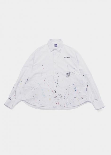 <img class='new_mark_img1' src='https://img.shop-pro.jp/img/new/icons15.gif' style='border:none;display:inline;margin:0px;padding:0px;width:auto;' />APPLEBUMPAINT OVERSIZE SHIRT WHITE