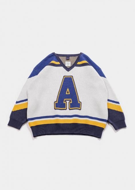 <img class='new_mark_img1' src='https://img.shop-pro.jp/img/new/icons15.gif' style='border:none;display:inline;margin:0px;padding:0px;width:auto;' />APPLEBUMHOCKEY JERSEYS KNIT SWEATER