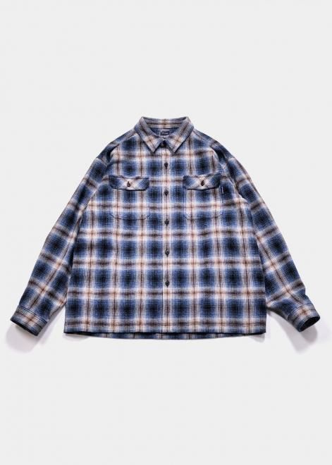 <img class='new_mark_img1' src='https://img.shop-pro.jp/img/new/icons15.gif' style='border:none;display:inline;margin:0px;padding:0px;width:auto;' />APPLEBUMMELANGE CHECK NEL SHIRT NAVYBROWN