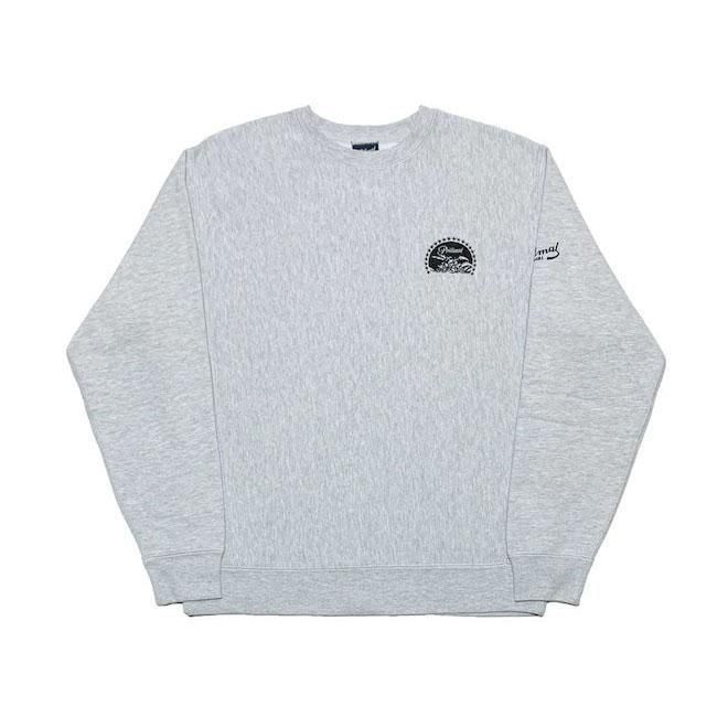 <img class='new_mark_img1' src='https://img.shop-pro.jp/img/new/icons15.gif' style='border:none;display:inline;margin:0px;padding:0px;width:auto;' />PrillmalCHILL MOUNT!!CREW NECK SWEAT GREY