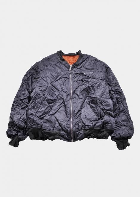 <img class='new_mark_img1' src='https://img.shop-pro.jp/img/new/icons15.gif' style='border:none;display:inline;margin:0px;padding:0px;width:auto;' />APPLEBUMWRINKLED MA-1 JACKET GUN METAL GRAY