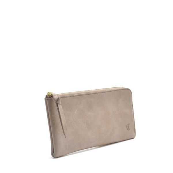 未使用に近い　CLEDRAN ECRI エクリ 長財布 馬革 グレージュ EPON LONG WALLET - CLEDRAN ONLINE STORE