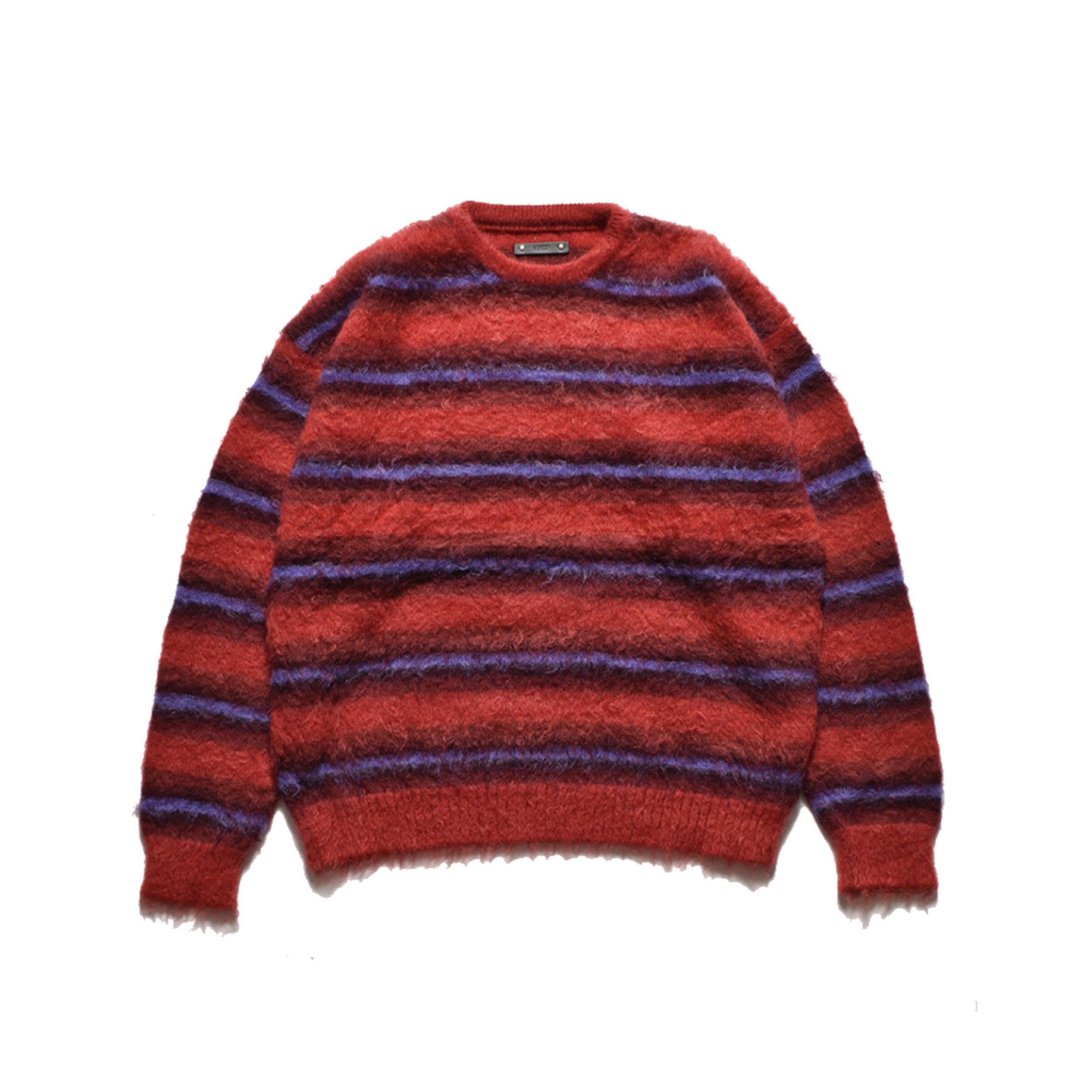 Blurry Border Mohair Knit Pullover