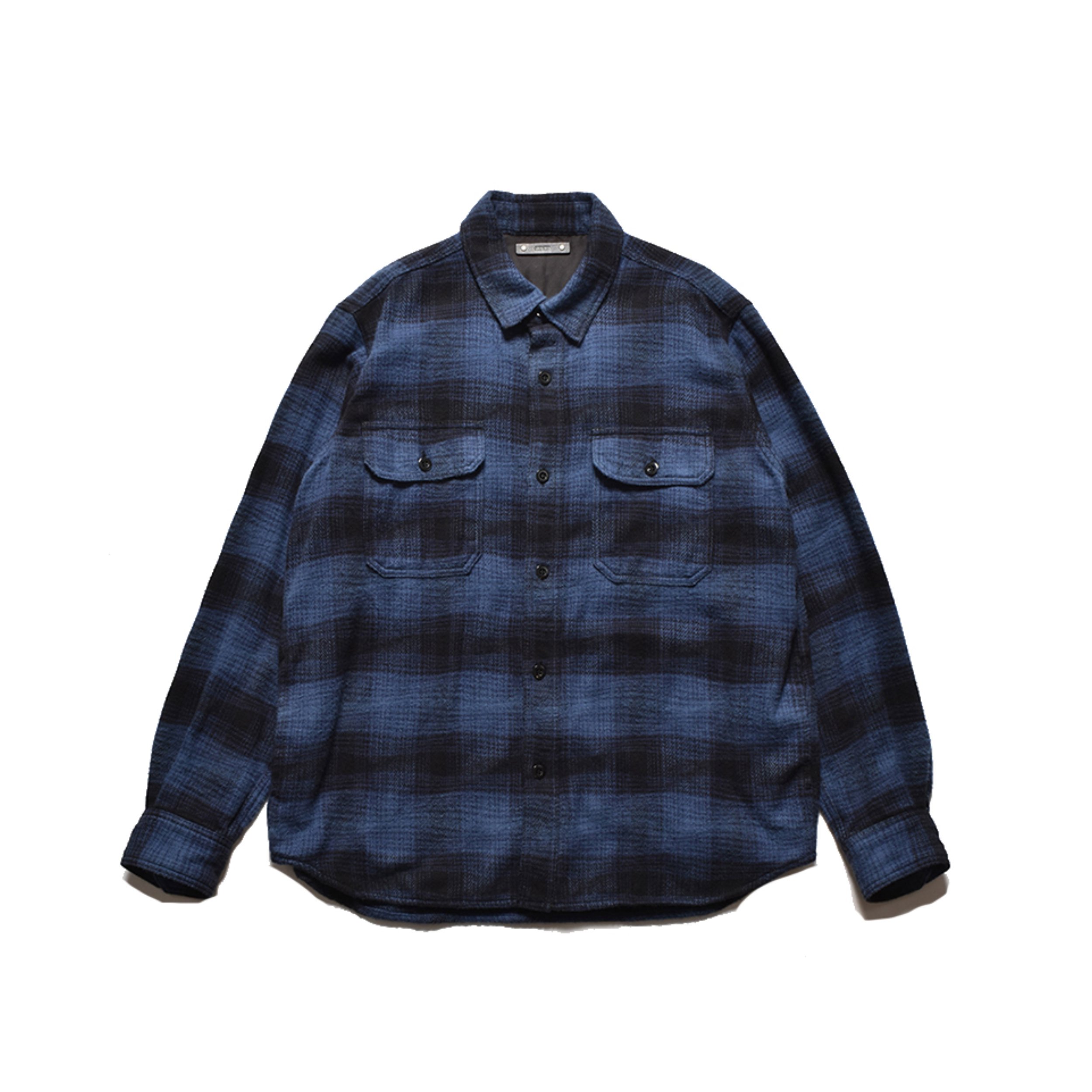 Distortion Ombre Check Flannel Over SH