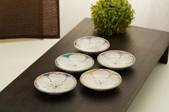 九谷焼 3.5号皿揃 さくら