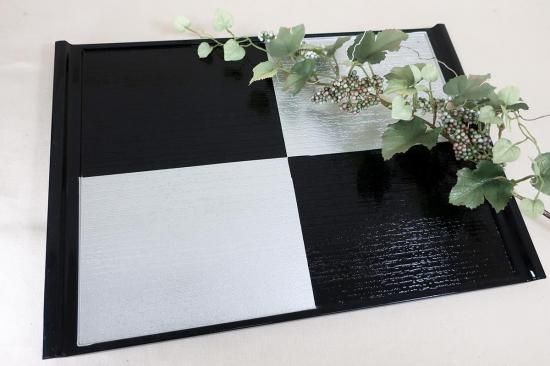 木目フライト黒銀市松