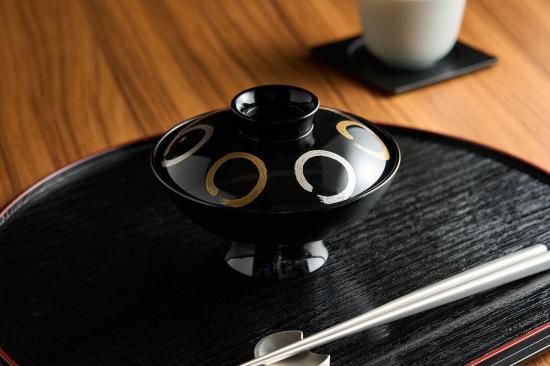 TA4寸小槌椀　日月一文字