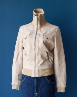 short suede ribbed jacket