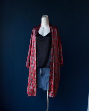 tartan check nightgown/