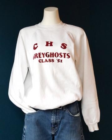 80's flocking print sweatshirt