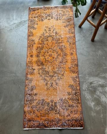 ヴィンテージ オーバーダイ トルコラグ 82×207