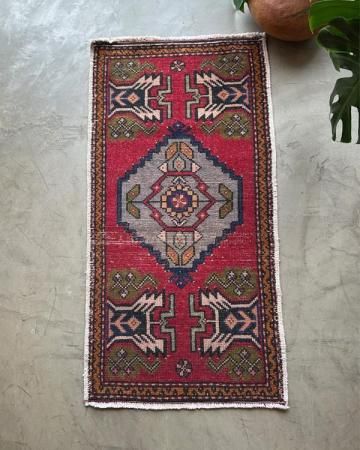 ヴィンテージ トルコラグ ヤストゥック 53×106
