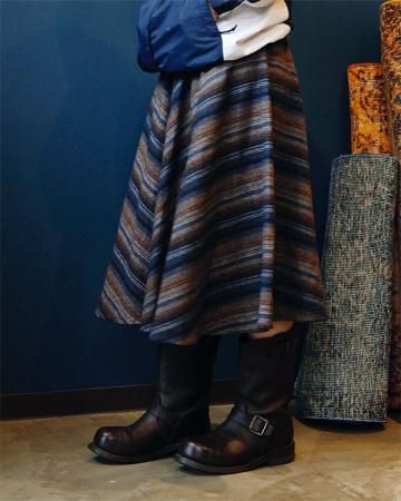 60's acrylic tweed skirt