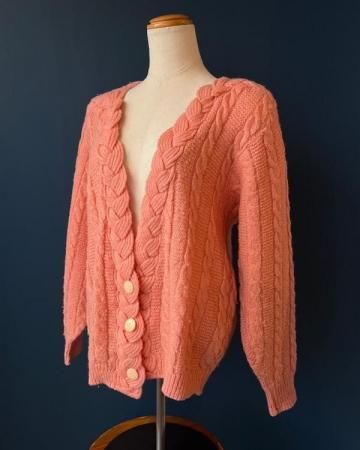 Cable knit cardigan