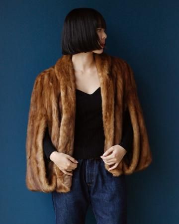 60-70's mink fur jacket
