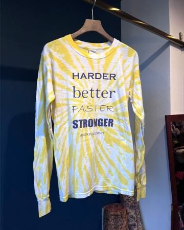 Yellow tie dyed L/S tee