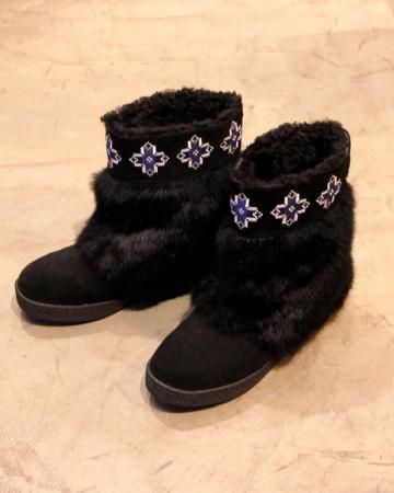 TORY BURCH fur boots