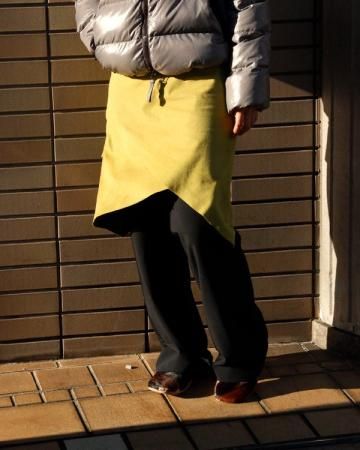 Fake suede wrap skirt