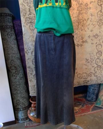 Euro denim long skirt
