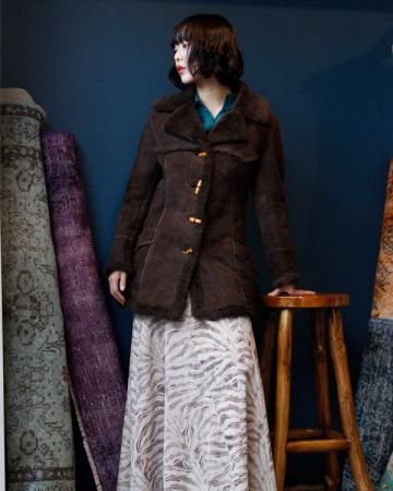 Sheep skin mouton coat(made in England)